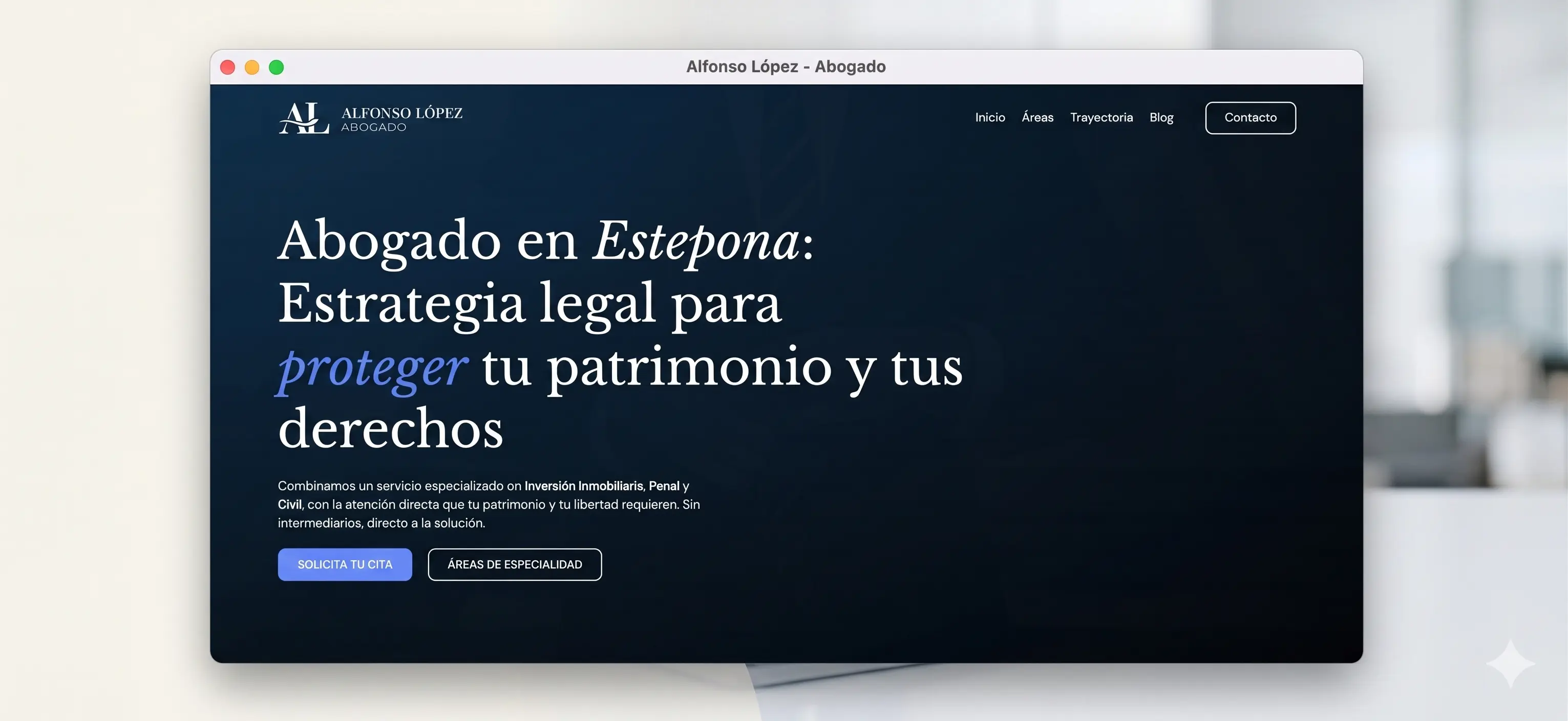 Alfonso López Abogado — captura del proyecto