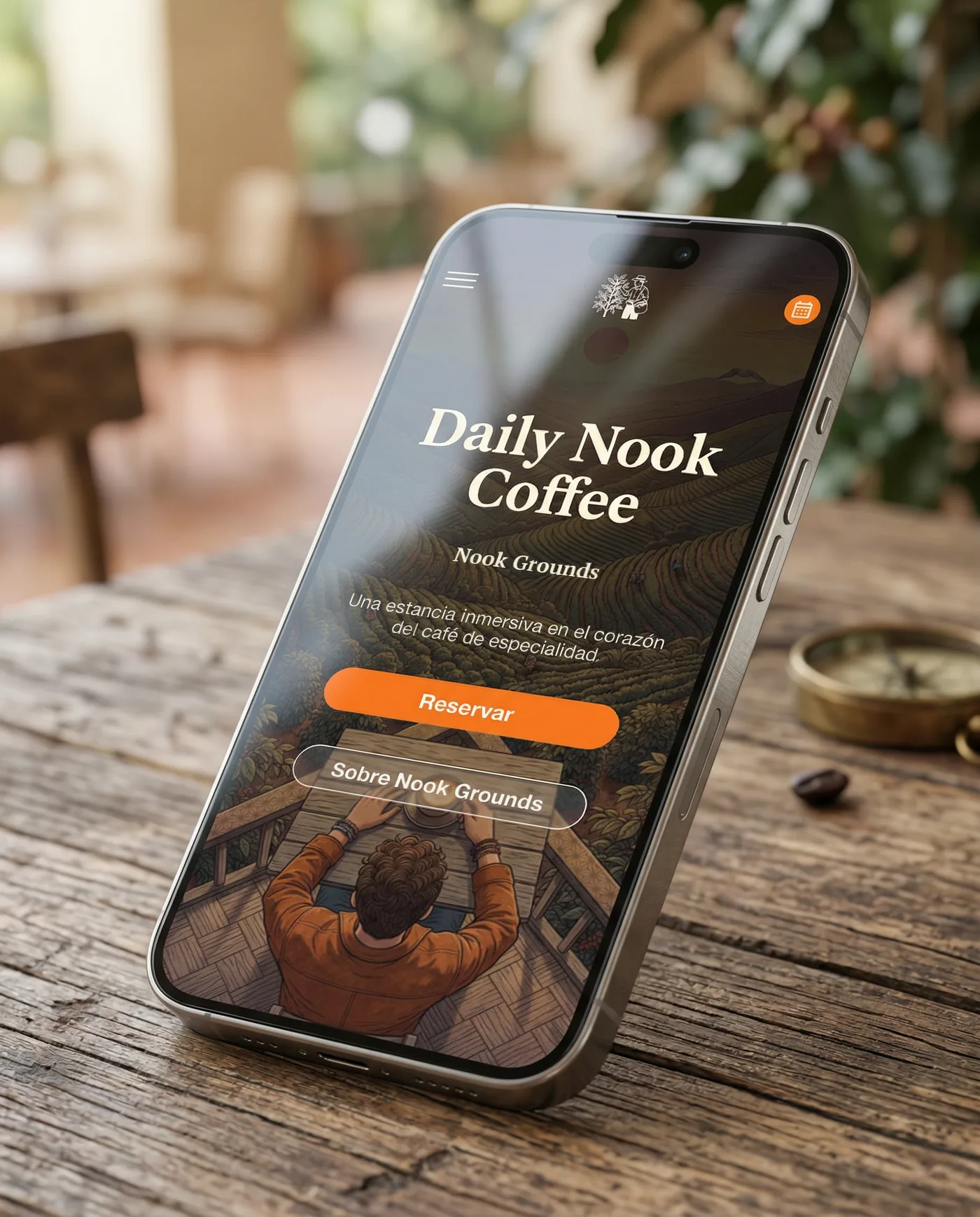 Daily Nook Coffee — vista móvil